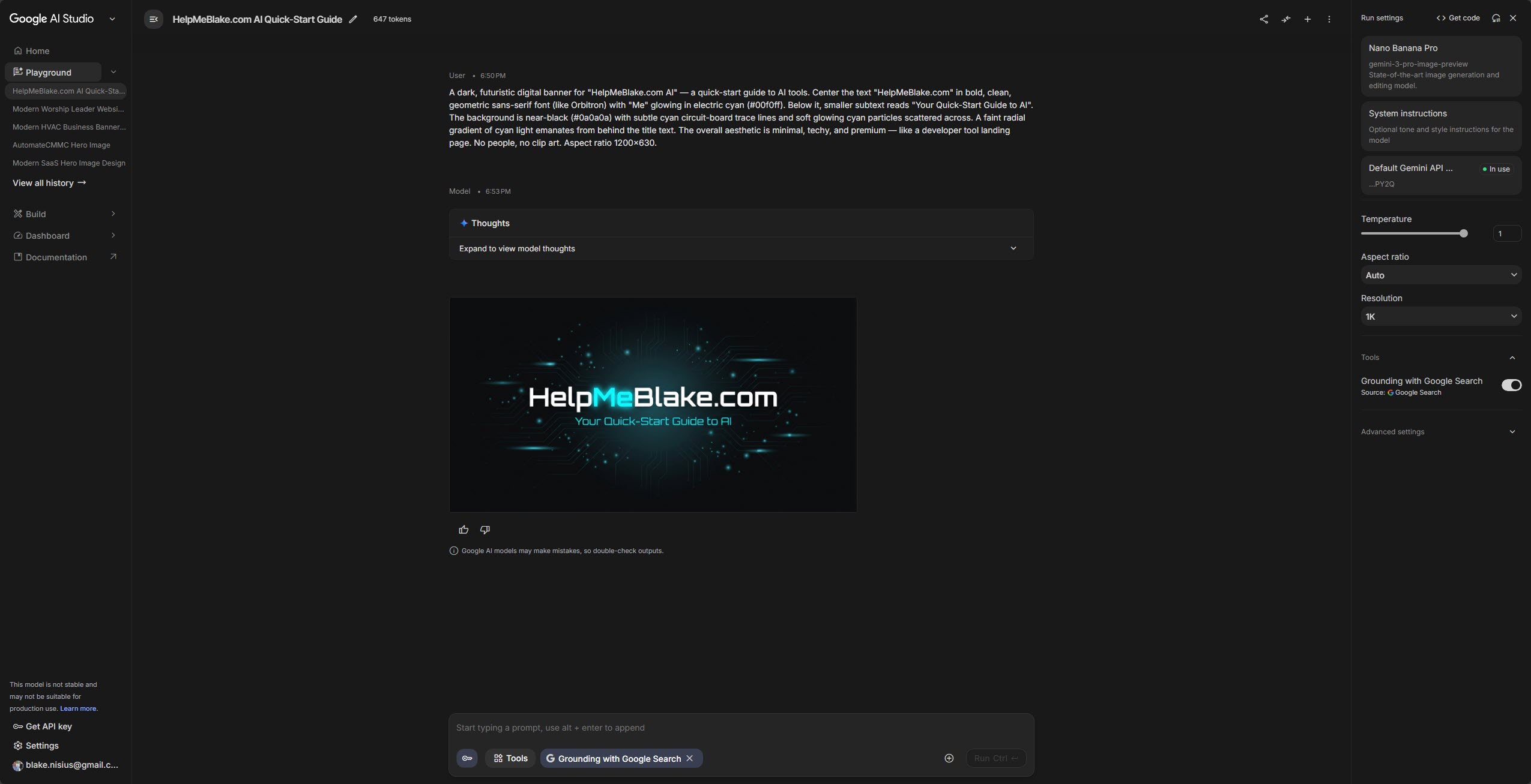 Nano Banana Pro generated output from Gemini