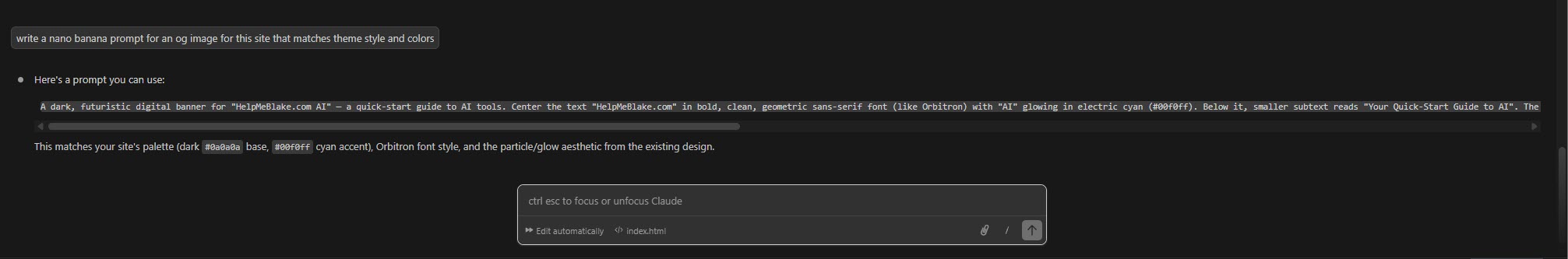 Nano Banana Pro prompt written by Claude for on-brand image generation